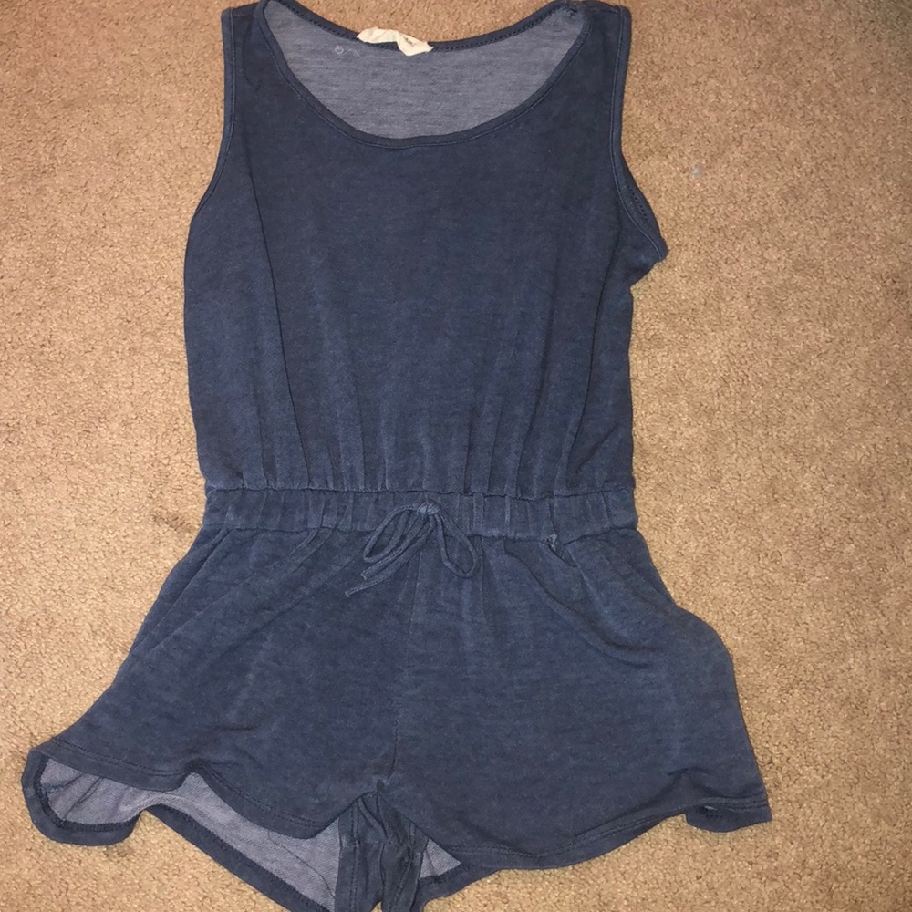 Girls denim like romper